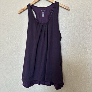 Cee Bee Cheryl Burke Racer Back Tank Top Layered Purple Workout Dance XL